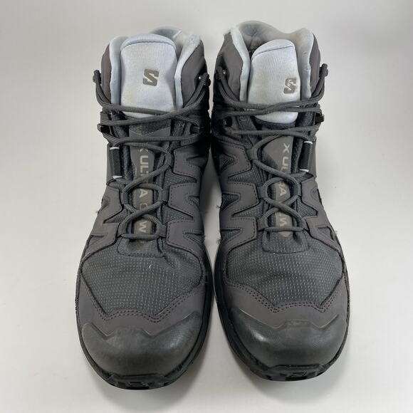Salomon X Ultra Mid 04 Hiking Boots Womens Size 11 Gray Waterproof GTX Goretex - Picture 11 of 13